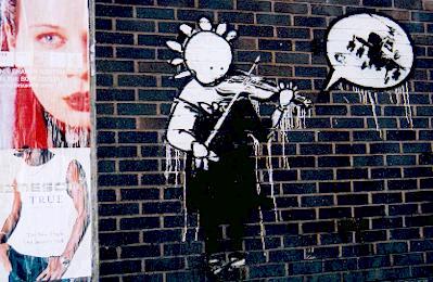 Banksy Copter Violin